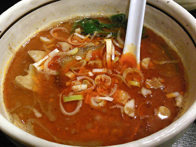 担々つけ麺 つけ汁(辛口) 桃天花.jpg